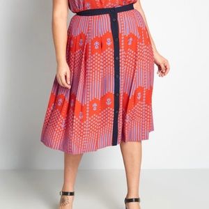 ModCloth Pleated MIDI Skirt